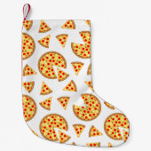 Coole Pizzas und Schnitte auf Weiß Kleiner Weihnachtsstrumpf (Vorderseite)