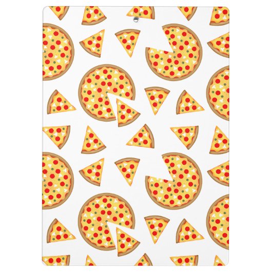 Coole Pizzas und Schnitte auf Weiß Klemmbrett (Rückseite)