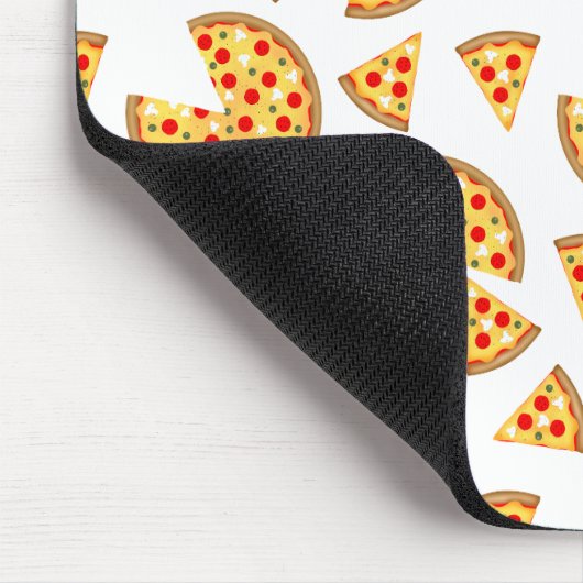 Coole Pizzas und Schnitte auf Weiß Mousepad (Ecke)