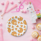 Coole Pizzas und Schnitte auf Weiß Pappteller (Party)