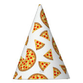Coole Pizzas und Schnitte auf Weiß Partyhütchen (Rechts)