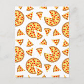 Coole Pizzas und Schnitte auf Weiß Postkarte (Vorderseite)