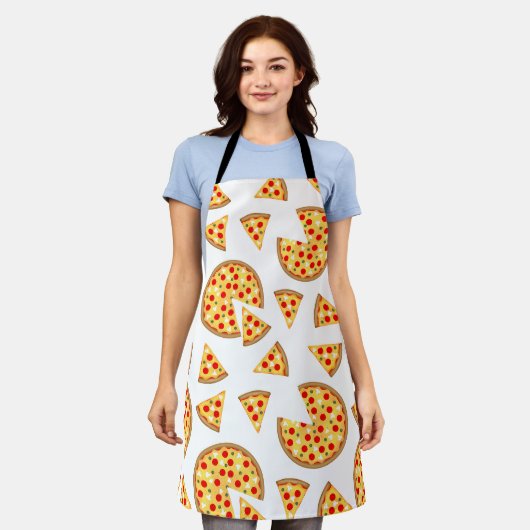 Coole Pizzas und Schnitte auf Weiß Schürze (Getragen)