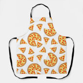 Coole Pizzas und Schnitte auf Weiß Schürze (Vorderseite)