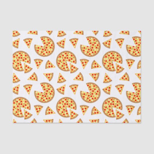 Coole Pizzas und Schnitte auf Weiß Seidenpapier (Vorderseite)