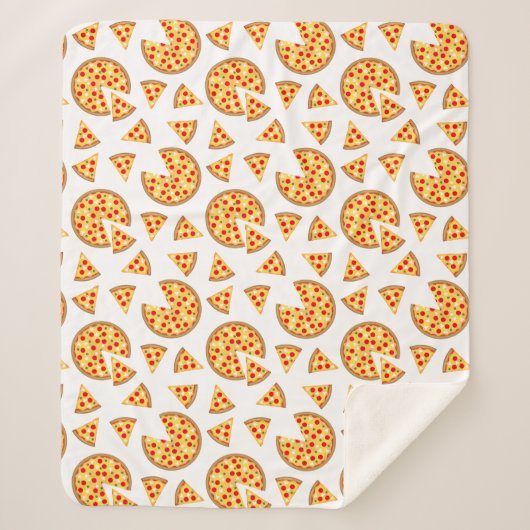 Coole Pizzas und Schnitte auf Weiß Sherpadecke (Vorderseite)