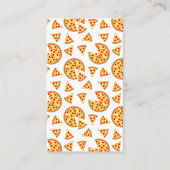 Coole Pizzas und Schnitte auf Weiß Visitenkarte (Vorderseite)