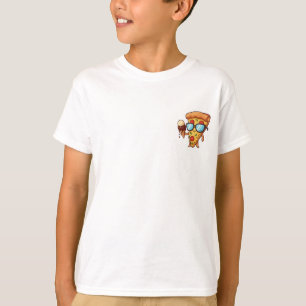 Coole Pizzascheibe hält Eiscreme für Kinder T-Shirt