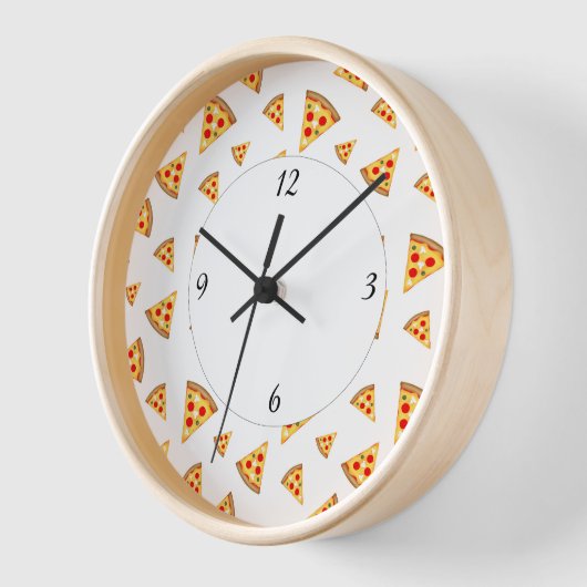 Coole Pizzaschnitte mit Zahlen Uhr (Winkel)