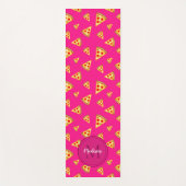 Coole Pizzaslicen Muster Monogram Hot Pink 2 Yogamatte (Vorderseite)