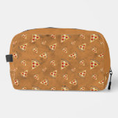 Coole Pizzaslicen Vintag-braune Muster Waschbeutel (Vorderseite)