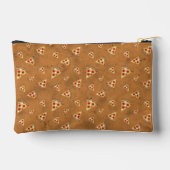 Coole Pizzaslicen Vintag-braune Muster Zubehörtasche (Rückseite)