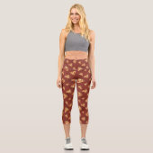 Coole Pizzaslicen Vintag Capri Leggings (Vorderseite)