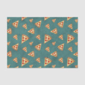 Coole Pizzaslicen Vintage aquamarine Muster Seidenpapier (Vorderseite)