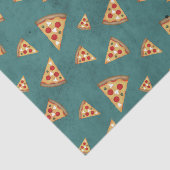Coole Pizzaslicen Vintage aquamarine Muster Seidenpapier (Ausschnitt)