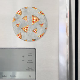 Coole Pizzaslicen, Vintage Graumuster Magnet