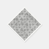 Coole Pizzaslicen Vintage Schwarz-weiße Graumuster Serviette (Ecke)
