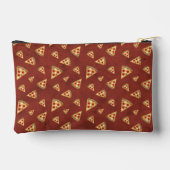 Coole Pizzaslicen Vintages dunkelrotes Muster Zubehörtasche (Rückseite)