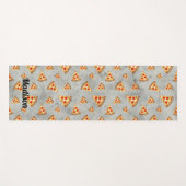 Coole Pizzaslicen Vintages graues Muster Persönlic Yogamatte (Vorderseite (Horizontal))