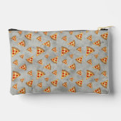 Coole Pizzaslicen Vintages hellgraues Muster Zubehörtasche (Rückseite)