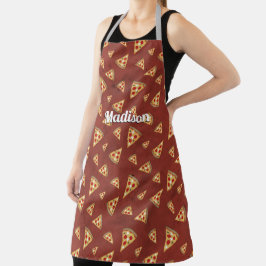 Coole Pizzaslicen Vintages rotes Muster Persönlich Schürze