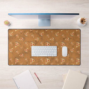 Coole Pizzastücke im Vintage-Orange-Braun-Muster Schreibtischunterlage