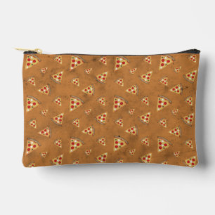 Coole Pizzastücke vintage braunes Muster Zubehörtasche