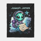 Coole Platzliebhaber fügen Alien hinzu Fleecedecke (Vorderseite)