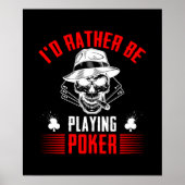Coole Poker Wortart Poster (Vorne)
