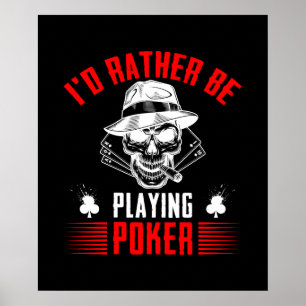 Coole Poker Wortart Poster