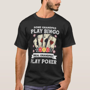 Coole Pokerliebhaber-Kunst für Großvater Männer Ca T-Shirt