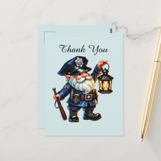 Coole Polizei danke Postkarte (Vorderseite/Rückseite Beispiel)