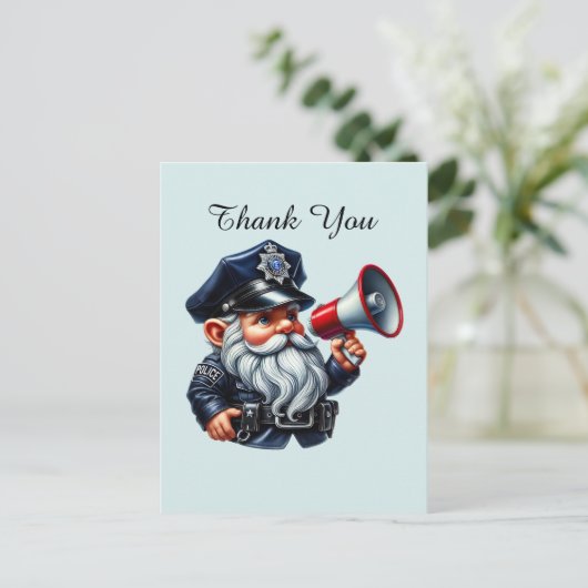 Coole Polizei danke Postkarte (Stehend Vorderseite)