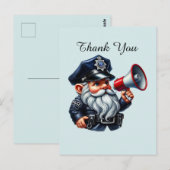 Coole Polizei danke Postkarte (Vorne/Hinten)