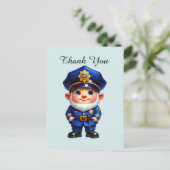 Coole Polizei danke Postkarte (Stehend Vorderseite)