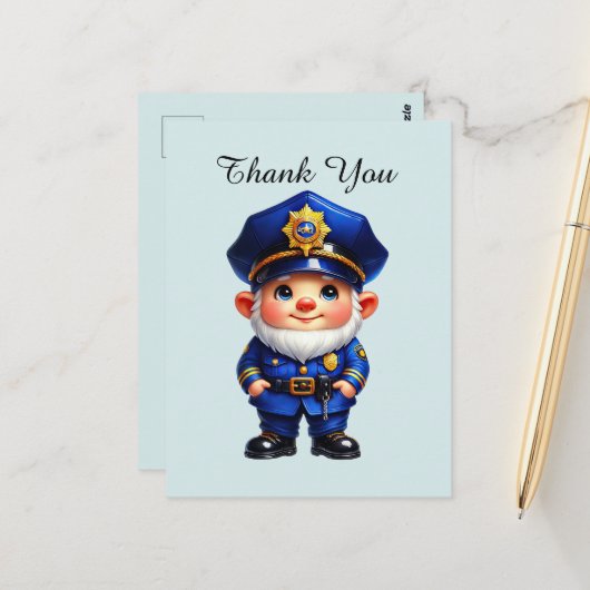 Coole Polizei danke Postkarte (Vorderseite/Rückseite Beispiel)