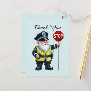 Coole Polizei danke Postkarte
