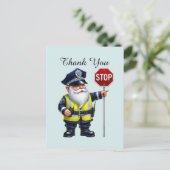 Coole Polizei danke Postkarte (Stehend Vorderseite)