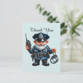 Coole Polizei danke Postkarte (Stehend Vorderseite)