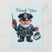 Coole Polizei danke Postkarte (Vorderseite)