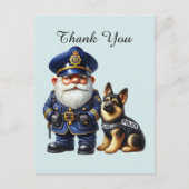 Coole Polizei danke Postkarte (Vorderseite)