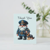 Coole Polizei danke Postkarte (Stehend Vorderseite)