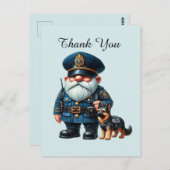 Coole Polizei danke Postkarte (Vorne/Hinten)