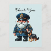Coole Polizei danke Postkarte (Vorderseite)