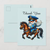 Coole Polizei danke Postkarte (Vorne/Hinten)