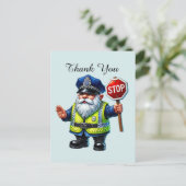 Coole Polizei danke Postkarte (Stehend Vorderseite)