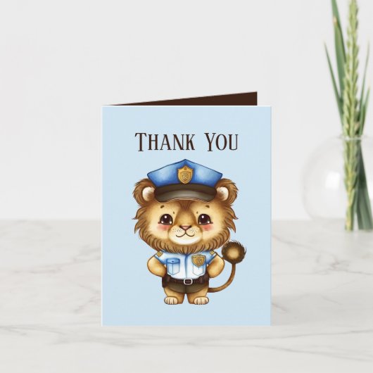 coole Polizei Vielen Dank, dass Sie Text hinzufüge Dankeskarte (Vorderseite)