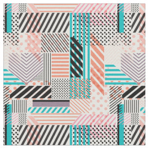Coole Polka Dosen und Streifen Retro Abstrakt Stoff