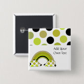 Coole Polka Dot Rainbow Anpassbare Taste Button (Vorne & Hinten)