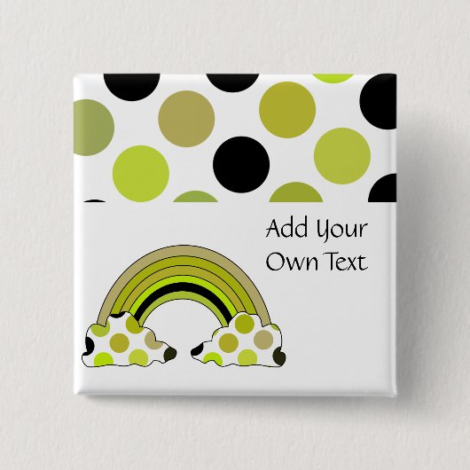 Coole Polka Dot Rainbow Anpassbare Taste Button (Vorderseite)